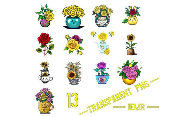 13 Flowers Transparent PNG #115: A Fresh Design Asset