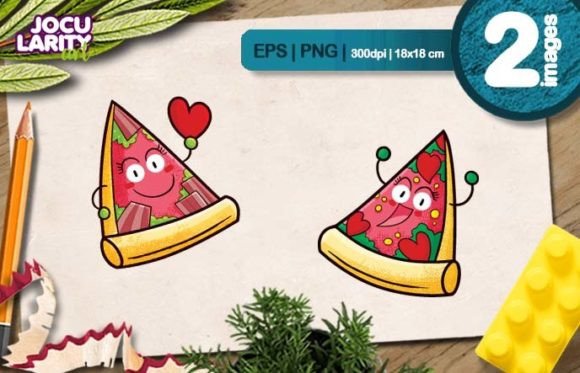 Adorable Pink Pizza Characters for Your Creative Projects