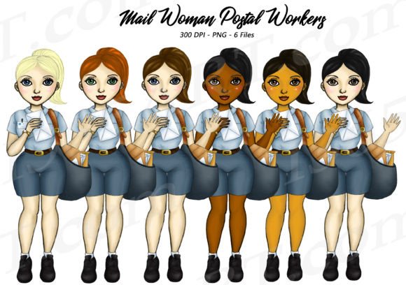 Bringing Personality to Your Projects with Diverse Postal Workers Mail Clipart