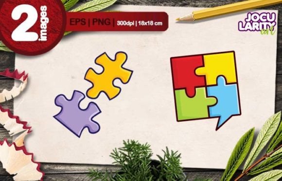 Bringing Playful Energy to Design with Funny Jigsaw Puzzle Pieces Cartoon