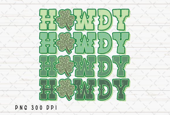 Celebrate with Style: Howdy St Patricks Day Clover Western PNG