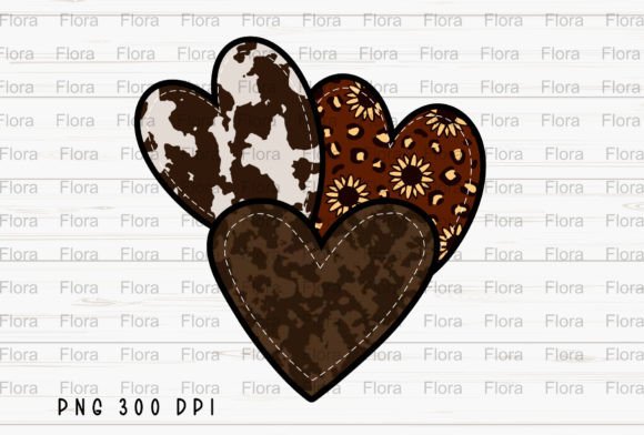 Cow Hearts Western Valentines Day PNG: Rustic Charm for Modern Projects