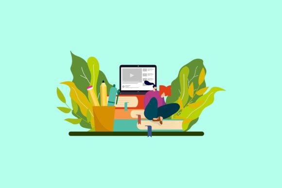 Flat Illustration Girl Read Book: A Design Asset for Modern Storytelling