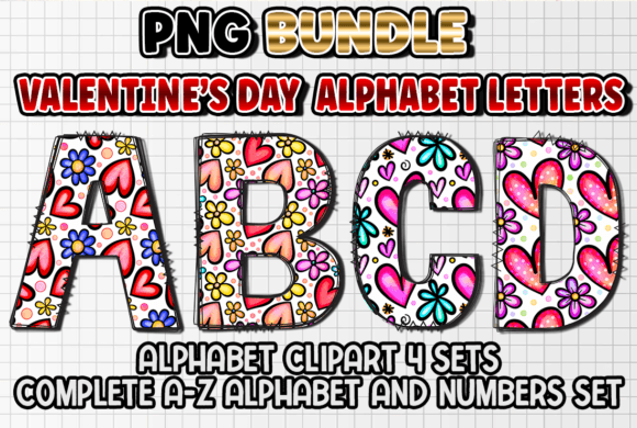 Floral Valentine's Day Alphabet Letters: A Designer's Asset