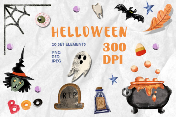 Halloween Clipart Rawmon Bonus: Authentic DIY Magic