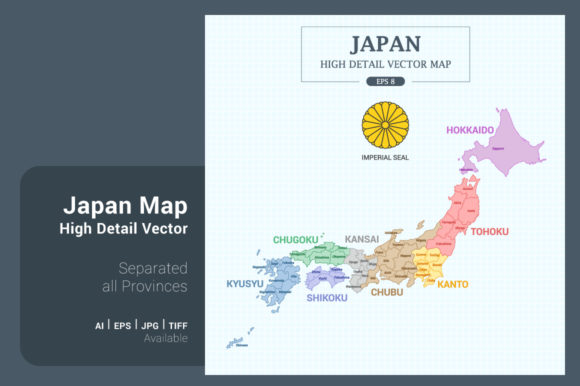 Japan Map Color Separated Provinces: A Visual Toolkit