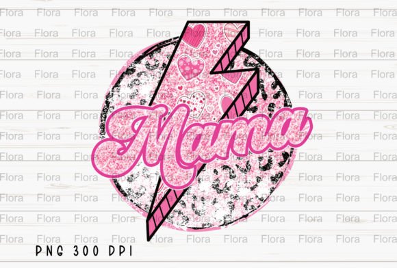 Mama Valentines Heart Lightning Bolt: Bold Graphics for Your Brand