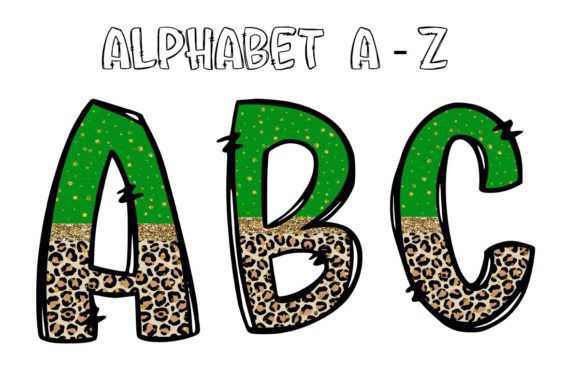 Mardi Gras Alphabet Sublimation Green: A Festive Design Asset