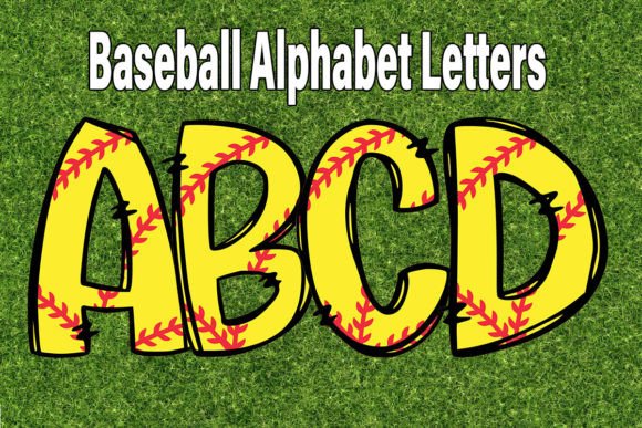 Softball Alphabet Doodle Font Sport Day2: Your Go-To for Team Spirit Designs