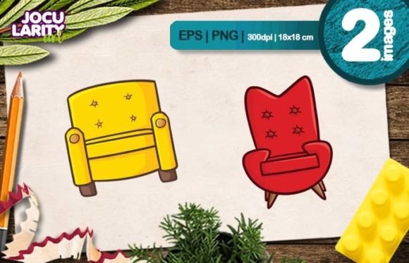 Unleash Whimsy with Funny Sofa Cartoon from Front View