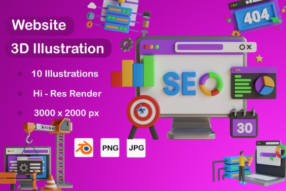 Unlock Creative Potential with 3D Website Pack Assets