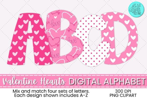 Valentine Letters: An Alphabet Doodle Font for Creative Projects