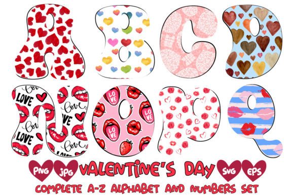 Valentine’s Alphabet Letters Sublimation: Beyond the Standard Type