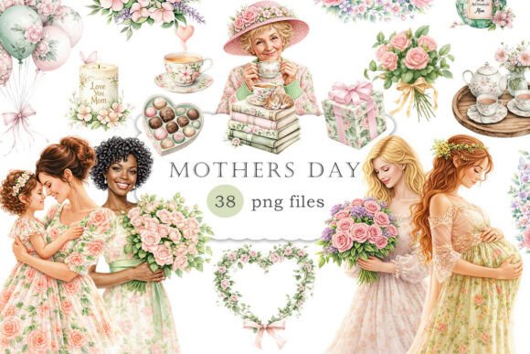 Watercolor Mother’s Day Clipart PNG: A Designer's Guide to Heartfelt Visuals