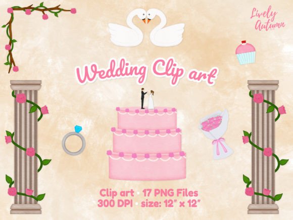 Wedding Clip Art | PNG Files Set: Your Creative Toolkit